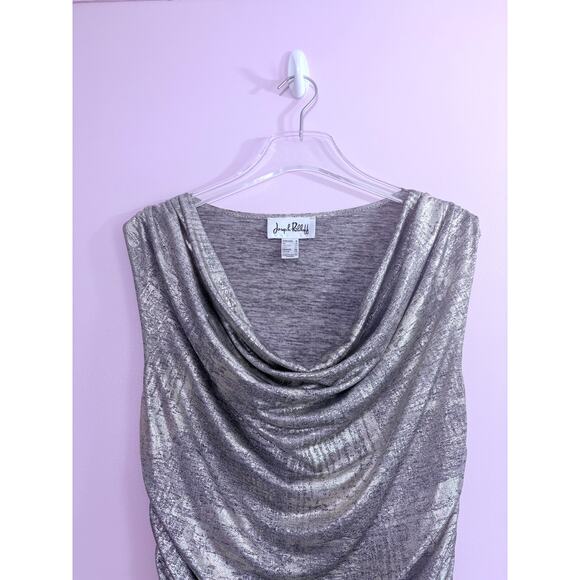 Joseph Ribkoff Gold Metallic Top Size 8 - Picture 11 of 13